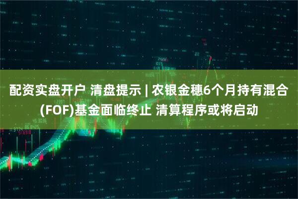 配资实盘开户 清盘提示 | 农银金穗6个月持有混合(FOF)基金面临终止 清算程序或将启动