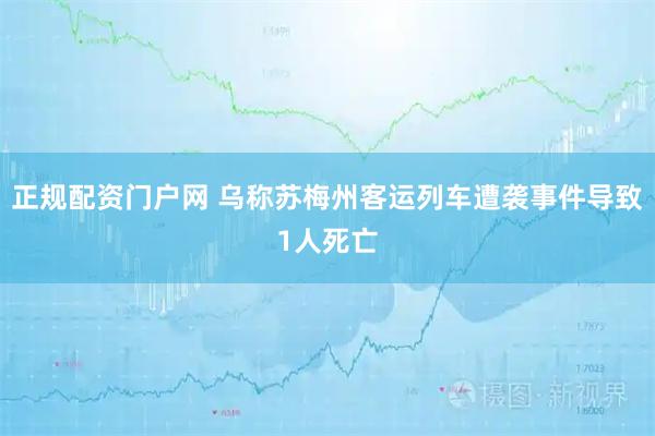 正规配资门户网 乌称苏梅州客运列车遭袭事件导致1人死亡